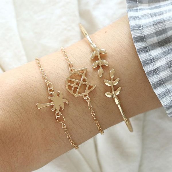 модные 3шт / набор золотые листья кокосовое дерево charm open браслеты браслеты для женщин девушка boho браслет femme bijoux ювелирные подар, Golden;silver
модные 3шт / набор золотые листья кокосовое дерево charm open браслеты браслеты для женщин девушка boho браслет femme bijoux ювелирные подар, Golden;silver