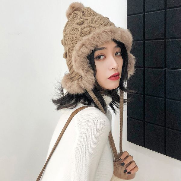 women's winter beanie hats solid knitted skullies casual caps for ladies warm gorros thicken fur ball pompoms bonnet beanie hat, Blue;gray
women's winter beanie hats solid knitted skullies casual caps for ladies warm gorros thicken fur ball pompoms bonnet beanie hat, Blue;gray