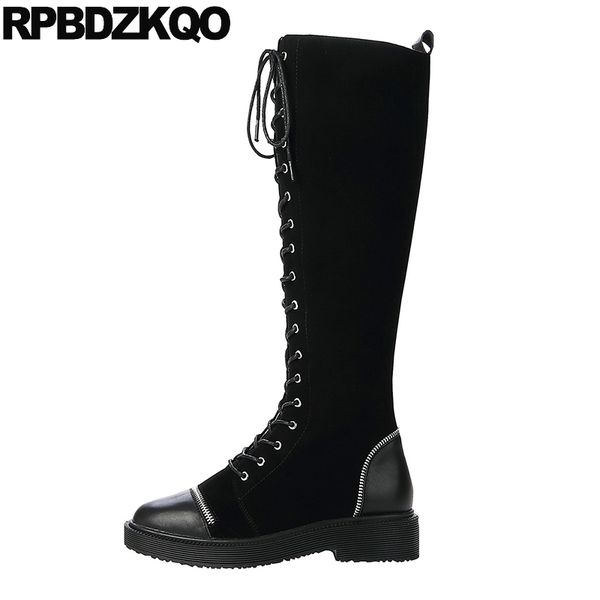 suede round toe sheepskin lace up equestrian shoes knee high brand women winter boots genuine leather black riding quality long
suede round toe sheepskin lace up equestrian shoes knee high brand women winter boots genuine leather black riding quality long