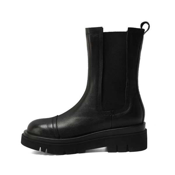 2020 autumn winter genuine leather women's boots fashion elastic band thick heels women shoes casual party shoes women heels, Black
2020 autumn winter genuine leather women's boots fashion elastic band thick heels women shoes casual party shoes women heels, Black