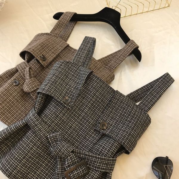 women's vests ins temperament winter single-breasted short retro plaid vest women belt waist all-match waistcoat ladies, Black;white
women's vests ins temperament winter single-breasted short retro plaid vest women belt waist all-match waistcoat ladies, Black;white