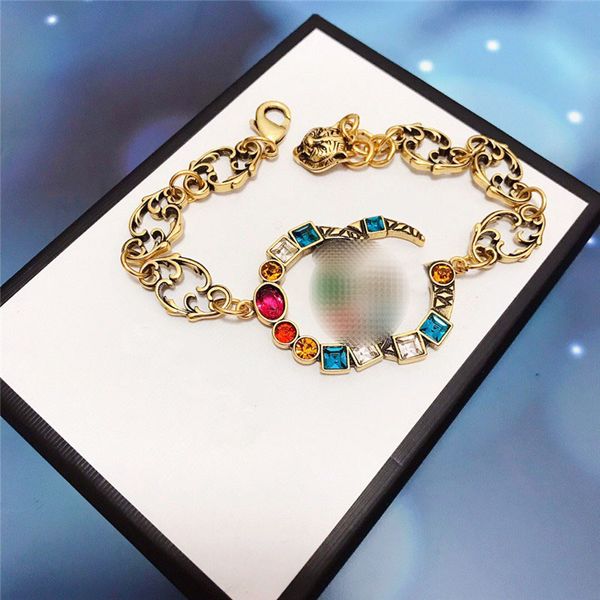 trendy colorful diamond bracelets letters chain bangles lion head designer bracelets women brand pendant bangles gift for party, Golden;silver
trendy colorful diamond bracelets letters chain bangles lion head designer bracelets women brand pendant bangles gift for party, Golden;silver