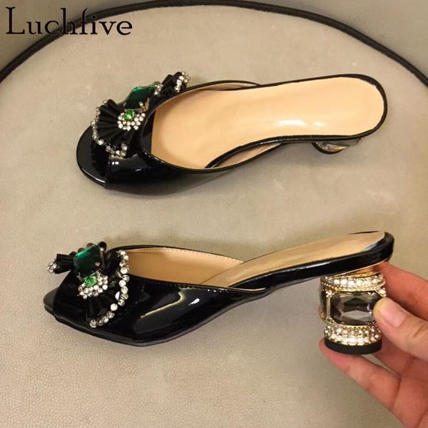 crystal bowtie diamond heel women slippers peep toe summer slides runway black shoes woman
crystal bowtie diamond heel women slippers peep toe summer slides runway black shoes woman