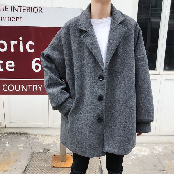 winter thick short short woolen coat men's fashion solid color casual woolen jacket men street loose coat male overcoat, Black
winter thick short short woolen coat men's fashion solid color casual woolen jacket men street loose coat male overcoat, Black