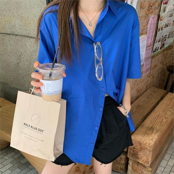 summer shirt for women 2020 female blouse short sleeve split loose all-match fashion office lady, White
summer shirt for women 2020 female blouse short sleeve split loose all-match fashion office lady, White