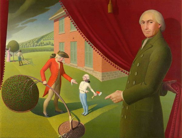grant wood parson weems' fable home decor handpainted &hd print oil painting on canvas wall art canvas pictures a388
grant wood parson weems' fable home decor handpainted &hd print oil painting on canvas wall art canvas pictures a388