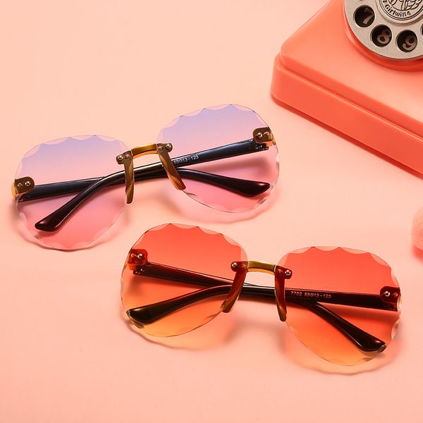 child cute round rimless frame sunglasses children kids gray pink blue lens fashion boys girls uv400 protection eyewear, White;black
child cute round rimless frame sunglasses children kids gray pink blue lens fashion boys girls uv400 protection eyewear, White;black