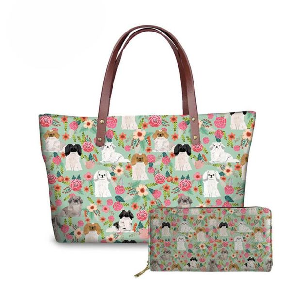 noisydesigns women 2pcs/set handbags pekingese dog printing shoulder tote bags ladies luxury design hand bag female sac a dos
noisydesigns women 2pcs/set handbags pekingese dog printing shoulder tote bags ladies luxury design hand bag female sac a dos