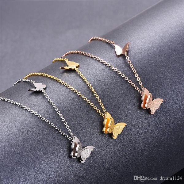 ювелирная матовая двойная бабочка 18k нержавеющей сталь ожерелье моды для женщин / девушка подарка бесплатной доставки, Silver
ювелирная матовая двойная бабочка 18k нержавеющей сталь ожерелье моды для женщин / девушка подарка бесплатной доставки, Silver