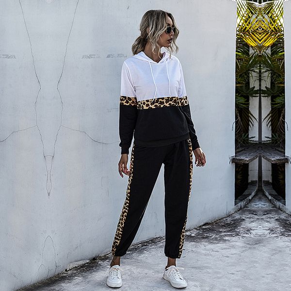 autumn 2020 new european station leopard print leisure sports suit women's solid color two piece set in autumn and winter, Gray
autumn 2020 new european station leopard print leisure sports suit women's solid color two piece set in autumn and winter, Gray