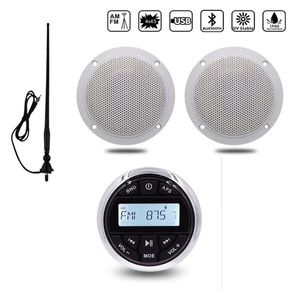 marine stereo waterproof bluetooth audio radio receiver mp3 player fm antenna 4 inch marine speaker for atv car motorcycle yacht
marine stereo waterproof bluetooth audio radio receiver mp3 player fm antenna 4 inch marine speaker for atv car motorcycle yacht