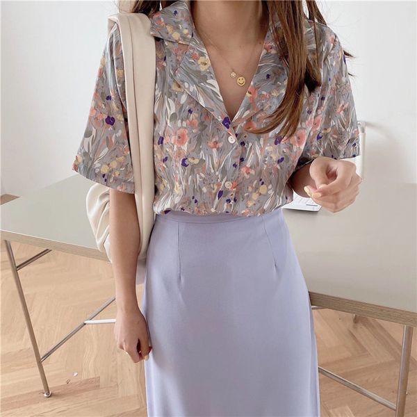 chic women casual girls large size florals printed loose fashion casual streetwear short sleeves shirts, White
chic women casual girls large size florals printed loose fashion casual streetwear short sleeves shirts, White