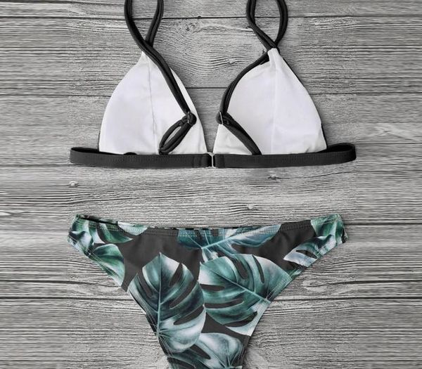 swimwear women bikini set print leaves push up padded swimsuit 2020 low waist beachwear biquini swimsuit bathing suit woman, White;black
swimwear women bikini set print leaves push up padded swimsuit 2020 low waist beachwear biquini swimsuit bathing suit woman, White;black
