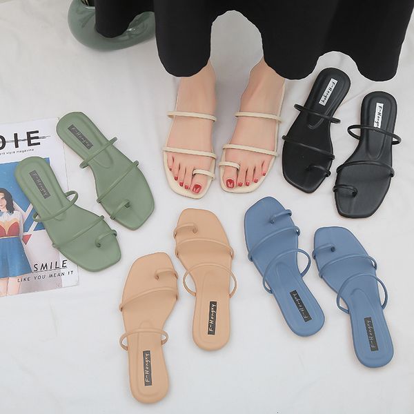 women slippers new fashion flat sandals serpentine flip flop wild outdoor candy color breathable shoes, Black
women slippers new fashion flat sandals serpentine flip flop wild outdoor candy color breathable shoes, Black