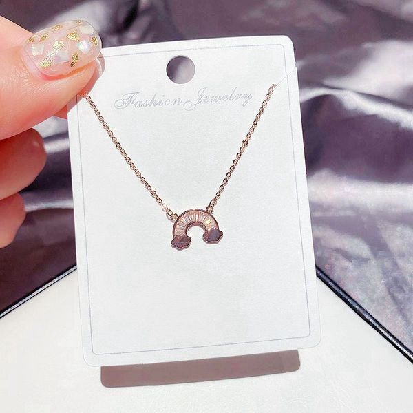 migga trendy cloud rainbow necklace chain rose gold color cubic zirconia necklace women fashion jewelry, Silver
migga trendy cloud rainbow necklace chain rose gold color cubic zirconia necklace women fashion jewelry, Silver
