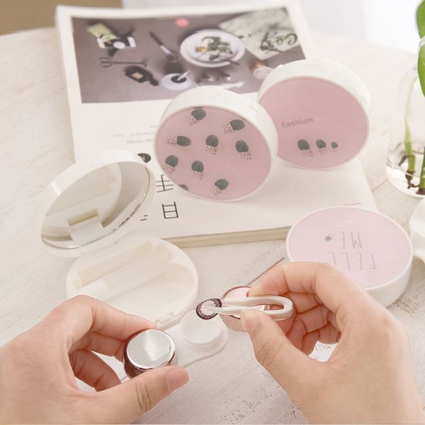 lovely oval contact lens case women with mirror floral plant design plastic container for contact lens mate travel box, Silver
lovely oval contact lens case women with mirror floral plant design plastic container for contact lens mate travel box, Silver