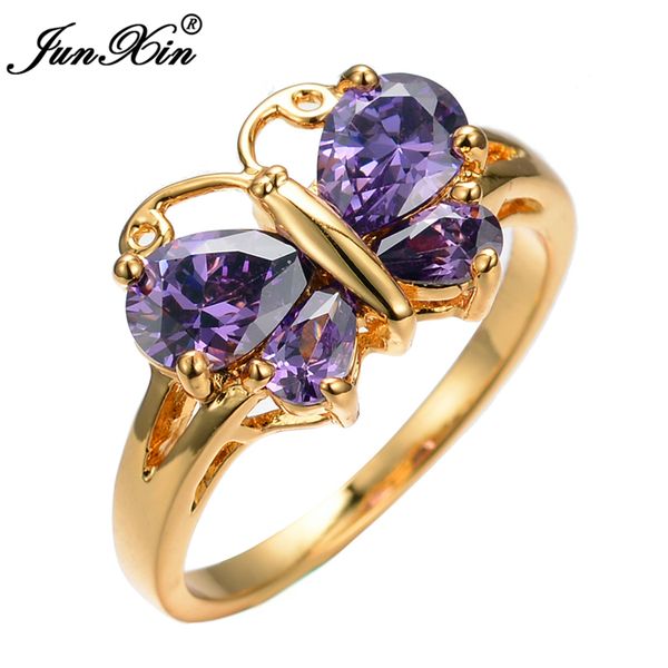 junxin elegant butterfly style purple zircon stone ring yellow gold filled wedding party finger rings for women bridal, Golden;silver
junxin elegant butterfly style purple zircon stone ring yellow gold filled wedding party finger rings for women bridal, Golden;silver