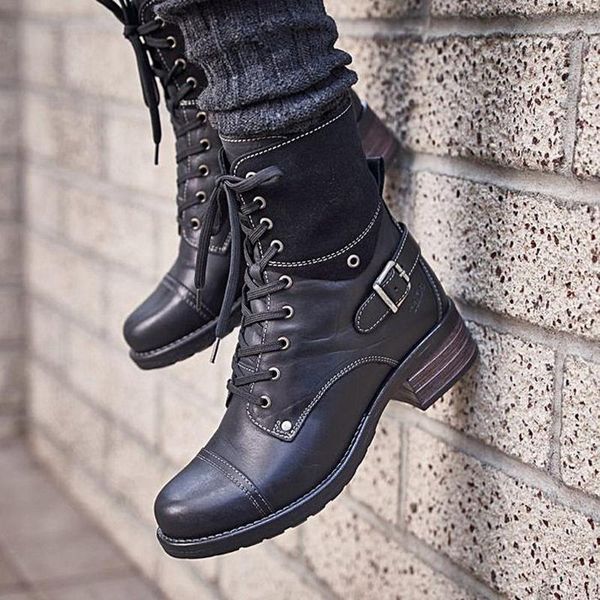 women's ladies fashion casual round toe square heels soft leather boots lasdies slip on autumn winter shoes punk botas mujer#35, Black
women's ladies fashion casual round toe square heels soft leather boots lasdies slip on autumn winter shoes punk botas mujer#35, Black