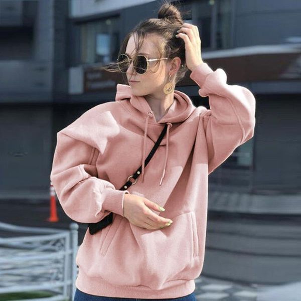 women loose casual hoodies sweatshirt solid fleece drop shoulder autumn winter pullovers casual sudadera mujer 2020, Black
women loose casual hoodies sweatshirt solid fleece drop shoulder autumn winter pullovers casual sudadera mujer 2020, Black