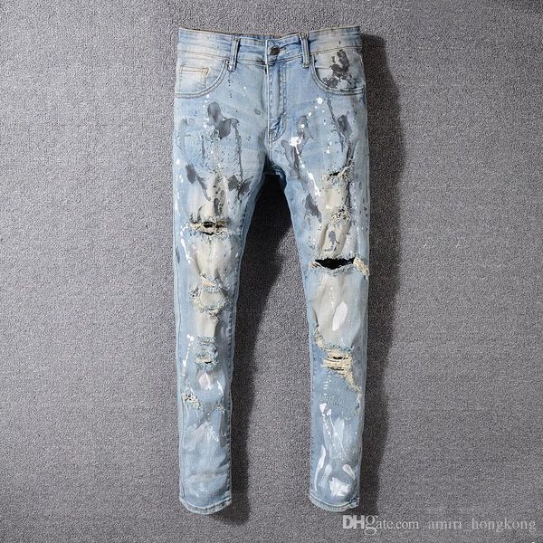 new style fashion mens straight slim fit biker jeans pants distressed skinny ripped destroyed denim washed hiphop trousers 1316, Blue
new style fashion mens straight slim fit biker jeans pants distressed skinny ripped destroyed denim washed hiphop trousers 1316, Blue