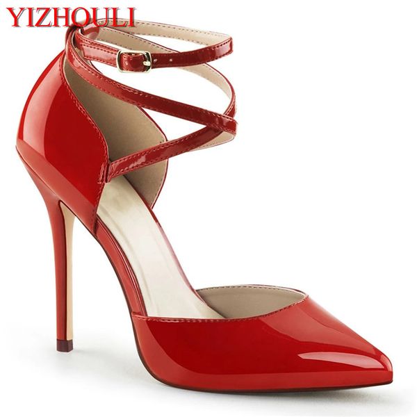 fashion shopping work with 12 cm crossover buckle heels, party stage shoes, catwalk heels, Black
fashion shopping work with 12 cm crossover buckle heels, party stage shoes, catwalk heels, Black