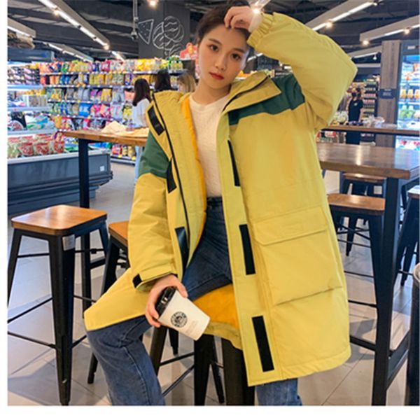 women's down & parkas hooded temperament long loose warm coat parka jacket winter outwear casaco overcoat female women 2021, Black
women's down & parkas hooded temperament long loose warm coat parka jacket winter outwear casaco overcoat female women 2021, Black
