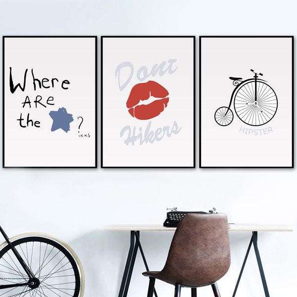 cartoon red lips bike star quotes wall art canvas painting nordic posters and prints wall pictures for baby girl kids room decor
cartoon red lips bike star quotes wall art canvas painting nordic posters and prints wall pictures for baby girl kids room decor