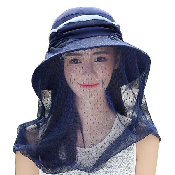 women adjustable rope summer wide brim sun hat beach casual cotton blend portable travel detachable veil anti uv outdoor camping, Blue;gray
women adjustable rope summer wide brim sun hat beach casual cotton blend portable travel detachable veil anti uv outdoor camping, Blue;gray