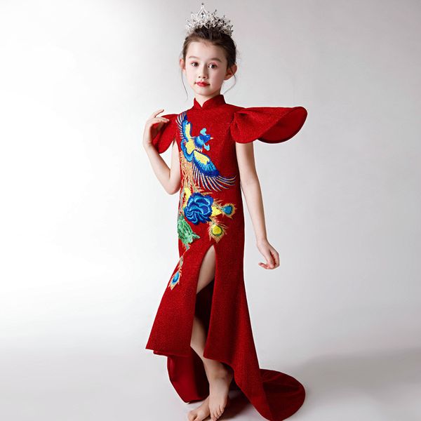 ethnic clothing children chinese evening dress red embroidery year qipao long tailing princess girl cheongsam flying sleeves chipao
ethnic clothing children chinese evening dress red embroidery year qipao long tailing princess girl cheongsam flying sleeves chipao
