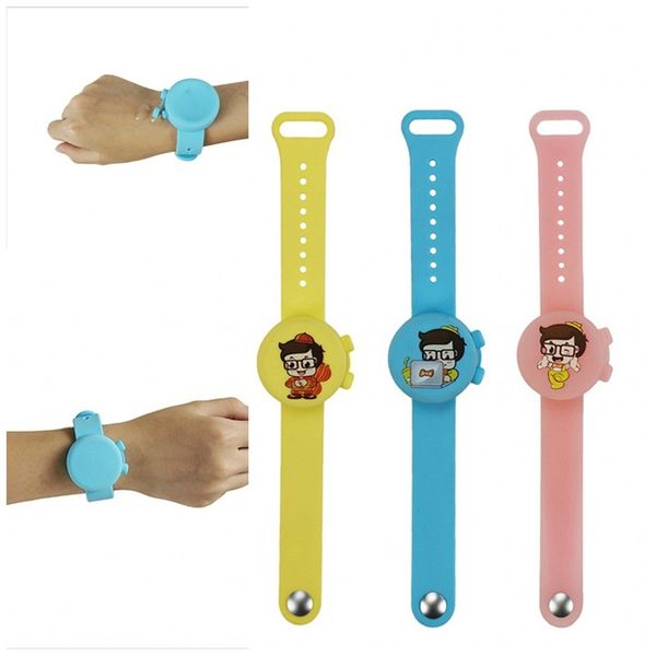 silicone wristband fashion watch hand sanitizer bracelets portable for children wash round shape mix color safe 15ak f2
silicone wristband fashion watch hand sanitizer bracelets portable for children wash round shape mix color safe 15ak f2