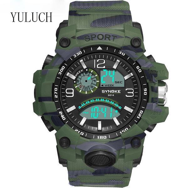 yuluch luminous timekeeping camouflage watch men's sports electronic watch multi-function outdoor large screen men sports, Slivery;brown
yuluch luminous timekeeping camouflage watch men's sports electronic watch multi-function outdoor large screen men sports, Slivery;brown