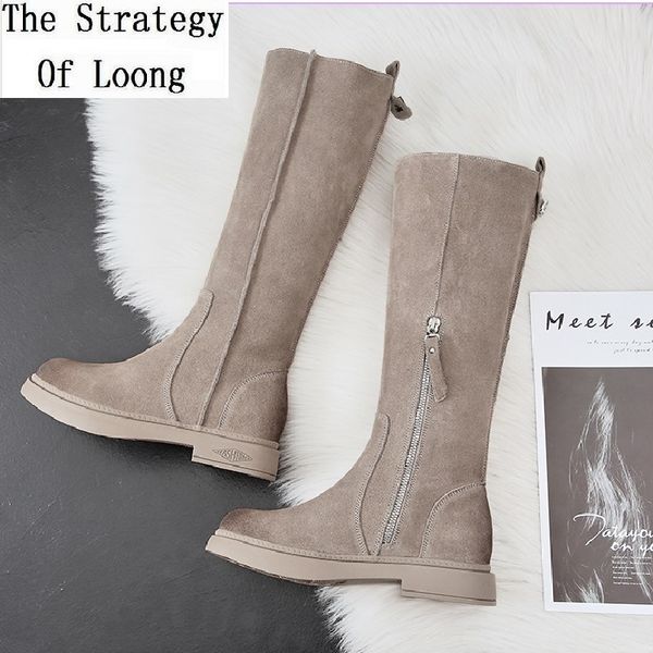 slim spring autumn women genuine leather knee high equestrian boots winter ladies zipper cow nubuck plush long knight boots 1912, Black
slim spring autumn women genuine leather knee high equestrian boots winter ladies zipper cow nubuck plush long knight boots 1912, Black