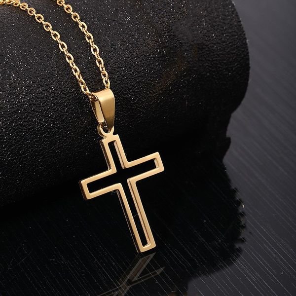 stainless steel necklace for women lover's gold and rose gold color chain cross necklace small cross religious jewelry, Silver
stainless steel necklace for women lover's gold and rose gold color chain cross necklace small cross religious jewelry, Silver