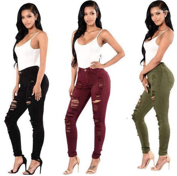 solid color hole trousers 2020 high waist pencil pants fashion female clothing skinny womens designer jeans, Blue
solid color hole trousers 2020 high waist pencil pants fashion female clothing skinny womens designer jeans, Blue