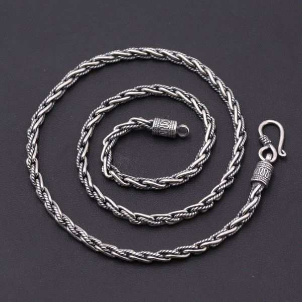 4mm real solid 925 sterling silver necklace chain men women jewelry a4683
4mm real solid 925 sterling silver necklace chain men women jewelry a4683