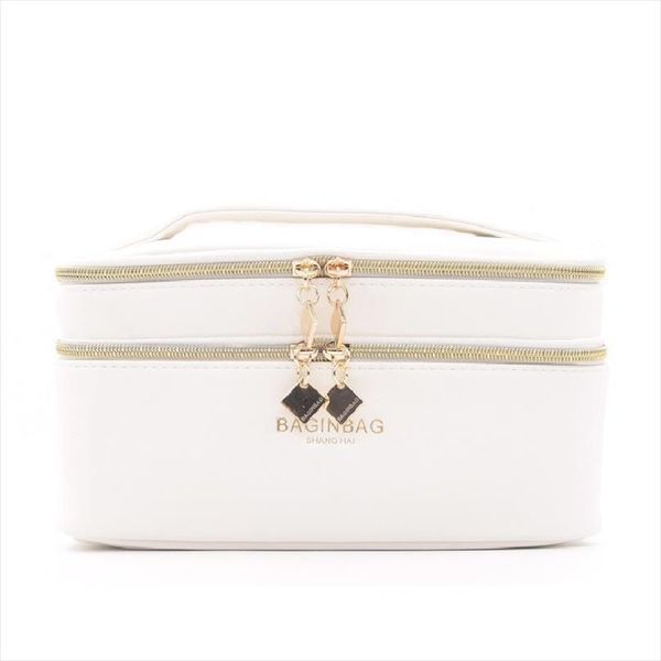 baginbag double layer cosmetic bag multifunctional white beauty bags; belt pocket makeup bag toiletry bag 20*12*12cm; 5 colors
baginbag double layer cosmetic bag multifunctional white beauty bags; belt pocket makeup bag toiletry bag 20*12*12cm; 5 colors