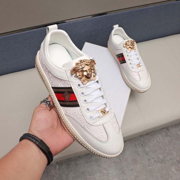 real pictures famous brand men casual shoes black red white high-genuine leather men's flats medusa fashion sneakers
real pictures famous brand men casual shoes black red white high-genuine leather men's flats medusa fashion sneakers