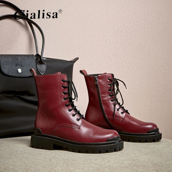 cialisa 2020 spring autumn winter fashion new genuine leather lace up chunk heels round toe women black ankle boots
cialisa 2020 spring autumn winter fashion new genuine leather lace up chunk heels round toe women black ankle boots