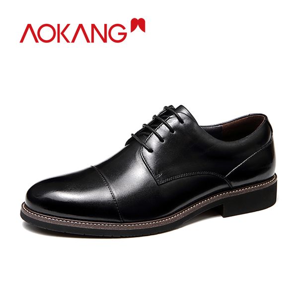 dress shoes aokang men shoe genuine leather derby man comfortable soft formal lace up flats, Black
dress shoes aokang men shoe genuine leather derby man comfortable soft formal lace up flats, Black