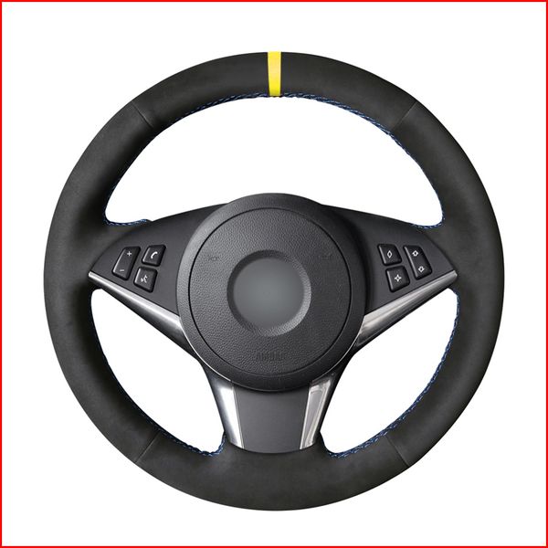 diy black suede yellow marker car steering wheel cover for bmw e60 530d 545i 550i e61 e63 e64 630i 645ci 650i 2004-2009
diy black suede yellow marker car steering wheel cover for bmw e60 530d 545i 550i e61 e63 e64 630i 645ci 650i 2004-2009