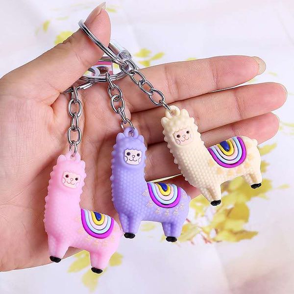 pvc epoxy three-dimensional alpaca keychain cartoon doll car key pendant student school bag pendant, Silver
pvc epoxy three-dimensional alpaca keychain cartoon doll car key pendant student school bag pendant, Silver