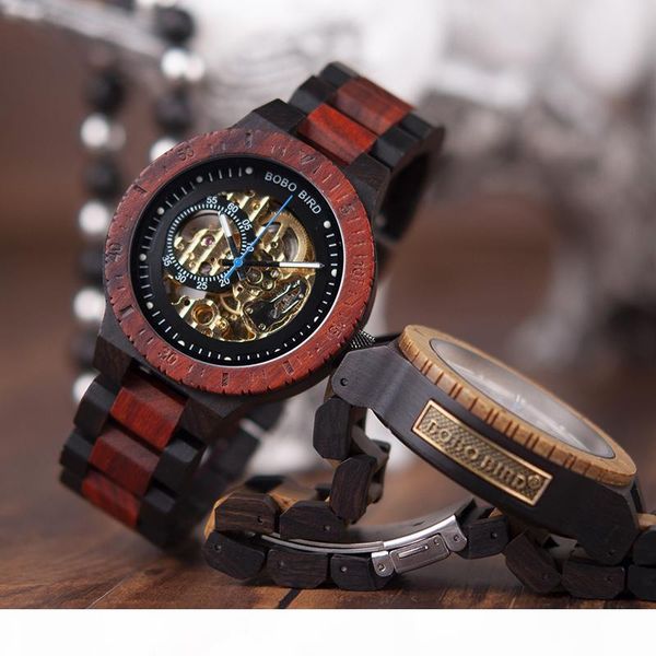 bobo bird wooden mechanical watch men retro design case with gold label beside automatic and multi-functional wristwatch, Slivery;brown
bobo bird wooden mechanical watch men retro design case with gold label beside automatic and multi-functional wristwatch, Slivery;brown