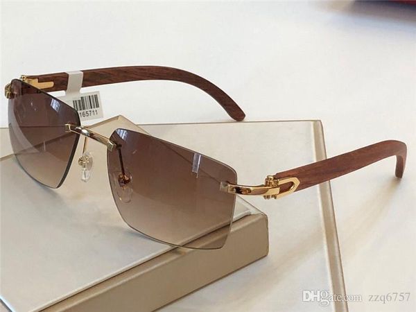 new fashion designer sunglasses 165711-1 square frameless wooden leg temples summer protection style uv 400 lens, White;black
new fashion designer sunglasses 165711-1 square frameless wooden leg temples summer protection style uv 400 lens, White;black