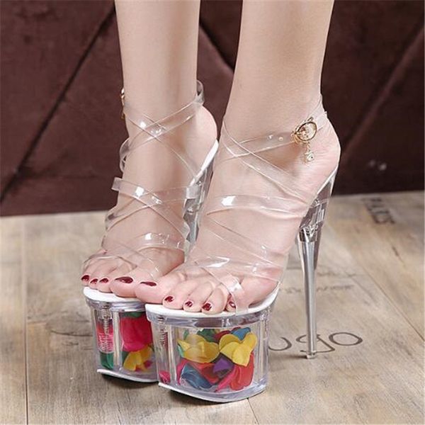 walking show 18cm thin high-heeled women sandals pvc buckle strap open toed waterproof platform party wedding pumps women shoes, Black
walking show 18cm thin high-heeled women sandals pvc buckle strap open toed waterproof platform party wedding pumps women shoes, Black
