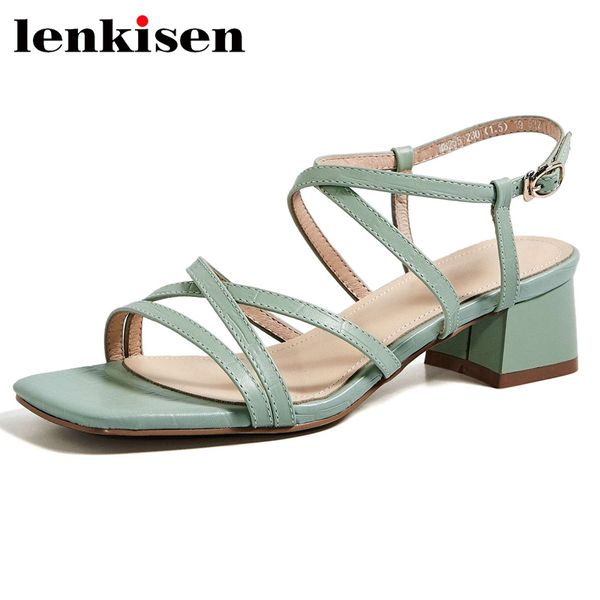 lenkisen genuine leather peep toe square high heels narrow band special design young lady daily wear leisure sandals women l55, Black
lenkisen genuine leather peep toe square high heels narrow band special design young lady daily wear leisure sandals women l55, Black