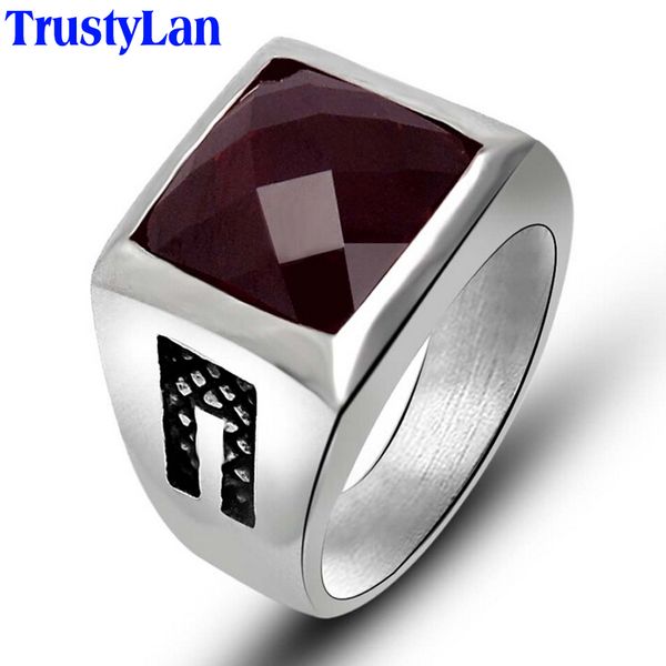 cluster rings trustylan fashion solid stainless steel mens red black stone for men vintage jewelry cool ring gifts him, Golden;silver
cluster rings trustylan fashion solid stainless steel mens red black stone for men vintage jewelry cool ring gifts him, Golden;silver