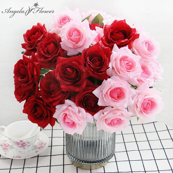 decorative flowers & wreaths 12 heads rose pink silk peony artificial flower bouquet for wedding wall home decor valentine's day gift
decorative flowers & wreaths 12 heads rose pink silk peony artificial flower bouquet for wedding wall home decor valentine's day gift