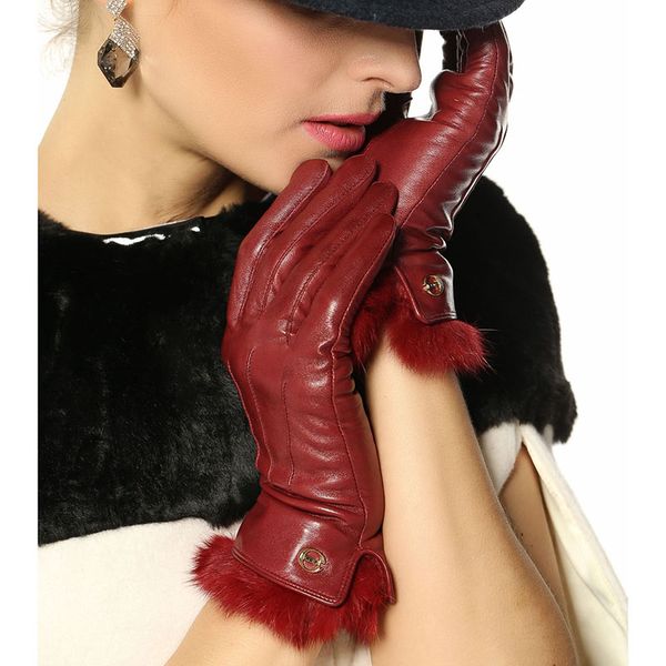 five fingers gloves real leather 2021 fashion hair wrist women' winter thermal solid sheepskin el003pr, Blue;gray
five fingers gloves real leather 2021 fashion hair wrist women' winter thermal solid sheepskin el003pr, Blue;gray