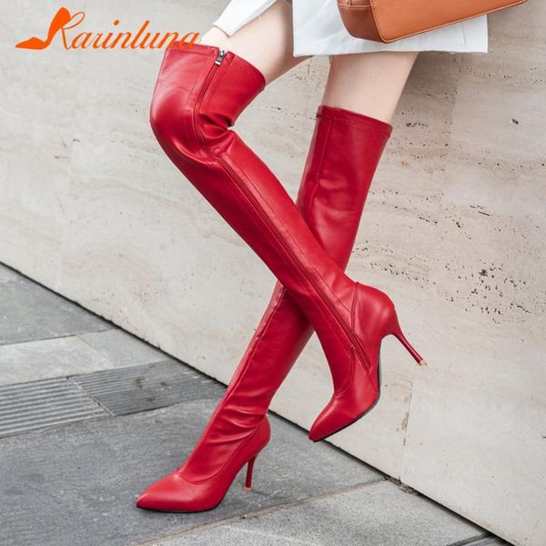 boots karin 2021 design plus size 45 thin high heels over the knee woman pointed toe zip up spring autumn, Black
boots karin 2021 design plus size 45 thin high heels over the knee woman pointed toe zip up spring autumn, Black
