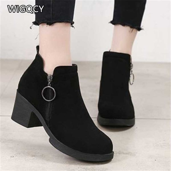 2020 winter new women's boots fashion side zipper short boots thick-soled round toe high-heel suede women's ankle w145, Black
2020 winter new women's boots fashion side zipper short boots thick-soled round toe high-heel suede women's ankle w145, Black